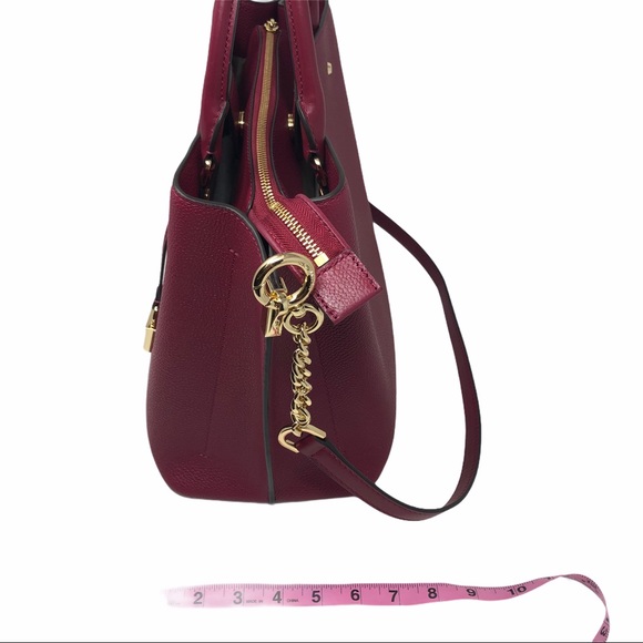 MICHAEL KORS Arielle Lg Satchel, Leather Berry NWT - Picture 14 of 15